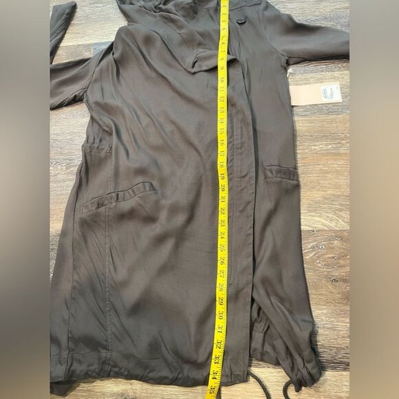 NWT Sun & Shadow Hooded Anorak Jacket Drape Front SZ S - Picture 7 of 14